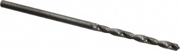 Hertel - #49 118° Solid Carbide Jobber Drill - Bright Finish, Right Hand Cut, Spiral Flute, Straight Shank, 1-3/4" OAL, Standard Point - Americas Industrial Supply