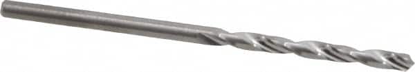 Hertel - #45 118° Solid Carbide Jobber Drill - Bright Finish, Right Hand Cut, Spiral Flute, Straight Shank, 1-3/4" OAL, Standard Point - Americas Industrial Supply