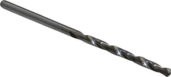 Hertel - #39 118° Solid Carbide Jobber Drill - Bright Finish, Right Hand Cut, Spiral Flute, Straight Shank, 2-1/4" OAL, Standard Point - Americas Industrial Supply