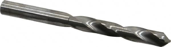 Hertel - Letter U 118° Solid Carbide Jobber Drill - Bright Finish, Right Hand Cut, Spiral Flute, Straight Shank, 4-1/4" OAL, Standard Point - Americas Industrial Supply