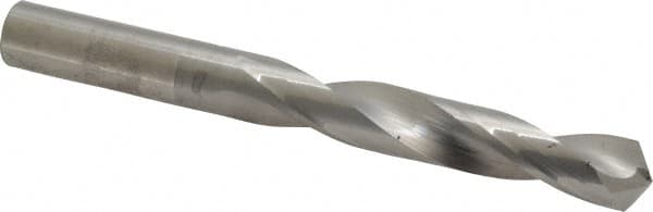 Hertel - 1/2" 118° Solid Carbide Jobber Drill - Bright Finish, Right Hand Cut, Spiral Flute, Straight Shank, 4-3/4" OAL, Standard Point - Americas Industrial Supply