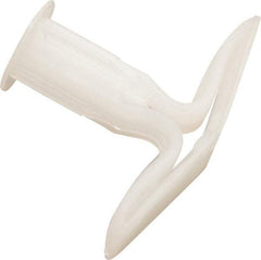 Toggler - #6 to 14 Screw, 5/16" Diam, 2" Long, 1" Thick, Plastic Toggle Drywall & Hollow Wall Anchor - 5/16" Drill, Plastic, Use in Drywall - Americas Industrial Supply