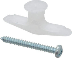 Toggler - #6 to 14 Screw, 5/16" Diam, 1-1/4" Long, 3/8 to 1/2" Thick, Plastic Toggle Drywall & Hollow Wall Anchor - 5/16" Drill, Plastic, Use in Drywall - Americas Industrial Supply