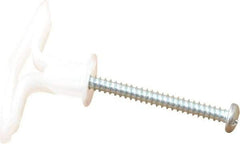 Toggler - #6 to 14 Screw, 5/16" Diam, 1-1/2" Long, 5/8 to 3/4" Thick, Plastic Toggle Drywall & Hollow Wall Anchor - 5/16" Drill, Plastic, Use in Drywall - Americas Industrial Supply