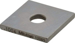 Mitutoyo - 0.1006" Square Steel Gage Block - Accuracy Grade 0, Includes Certificate of Inspection - Americas Industrial Supply