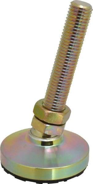 Gibraltar - 3/4-10 Bolt Thread, Studded Pivotal Stud Mount Leveling Pad & Mount - 7,400 Max Lb Capacity, 3" Base Diam - Americas Industrial Supply