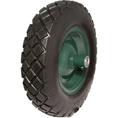 Rigid Caster Wheel: Polyurethane Foam, 15.75″ Dia, 3.9375″ Wide 309 lb Capacity, Plain Bearing