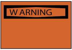 NMC - "WARNING", 7" Long x 10" Wide, Rigid Plastic Safety Sign - Rectangle, 0.05" Thick, Use for Accident Prevention - Americas Industrial Supply