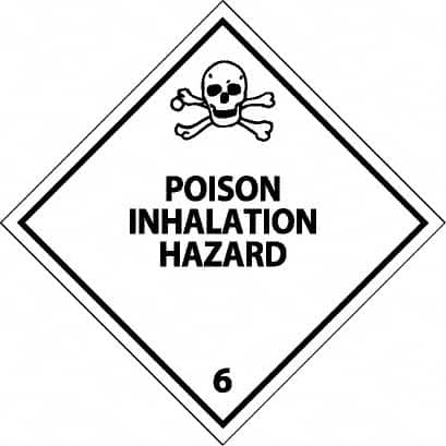 NMC - Poison Inhalation Hazard Shipping Label - 4" High x 4" Wide - Americas Industrial Supply