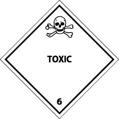 NMC - Toxic DOT Shipping Label - 4" High x 4" Wide - Americas Industrial Supply