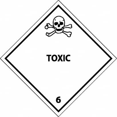 NMC - Toxic DOT Shipping Label - 4" High x 4" Wide - Americas Industrial Supply
