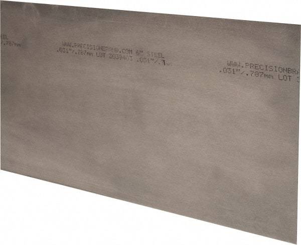 Precision Brand - 10 Piece, 18 Inch Long x 6 Inch Wide x 0.031 Inch Thick, Shim Sheet Stock - Steel - Americas Industrial Supply