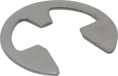 Rotor Clip - 5.33mm Groove Diam, 1/4" Shaft Diam, Passivated Stainless Steel, E Style External Retaining Rings - 0.029" Groove Width, 0.02" Groove Depth, 0.025" Ring Thickness, Grade 15-7 Grade 632 - Americas Industrial Supply