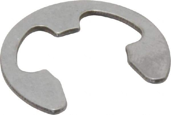 Rotor Clip - 10.06mm Groove Diam, 1/2" Shaft Diam, Passivated Stainless Steel, E Style External Retaining Rings - 0.046" Groove Width, 0.052" Groove Depth, 0.042" Ring Thickness, Grade 15-7 Grade 632 - Americas Industrial Supply