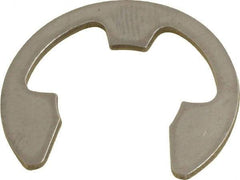 Rotor Clip - 14.73mm Groove Diam, 3/4" Shaft Diam, Passivated Stainless Steel, E Style External Retaining Rings - 0.056" Groove Width, 0.085" Groove Depth, 0.05" Ring Thickness, Grade 15-7 Grade 632 - Americas Industrial Supply