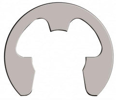 Rotor Clip - 31.24mm Groove Diam, 1-3/8" Shaft Diam, Passivated Stainless Steel, E Style External Retaining Rings - 0.068" Groove Width, 0.072" Groove Depth, 0.062" Ring Thickness, Grade 15-7 Grade 632 - Americas Industrial Supply