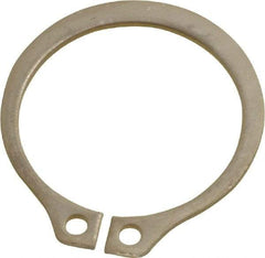 Rotor Clip - 23.88mm Groove Diam, 1" Shaft Diam, Passivated Stainless Steel, Snap External Retaining Rings - 0.046" Groove Width, 0.03" Groove Depth, 0.042" Ring Thickness, Grade 15-7 Grade 632 - Americas Industrial Supply