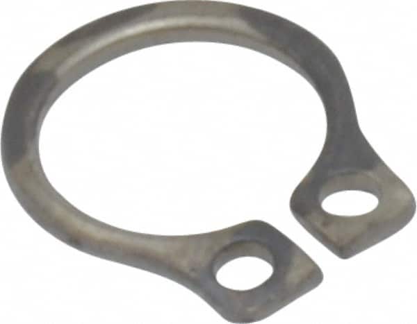 Rotor Clip - 5.84mm Groove Diam, 1/4" Shaft Diam, Passivated Stainless Steel, Snap External Retaining Rings - 0.029" Groove Width, 0.01" Groove Depth, 0.025" Ring Thickness, Grade 15-7 Grade 632 - Americas Industrial Supply