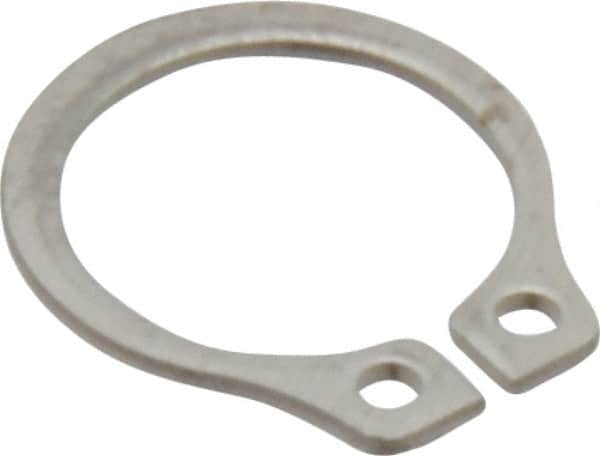 Rotor Clip - 8.94mm Groove Diam, 3/8" Shaft Diam, Passivated Stainless Steel, Snap External Retaining Rings - 0.029" Groove Width, 0.012" Groove Depth, 0.025" Ring Thickness, Grade 15-7 Grade 632 - Americas Industrial Supply
