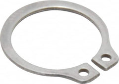 Rotor Clip - 11.89mm Groove Diam, 1/2" Shaft Diam, Passivated Stainless Steel, Snap External Retaining Rings - 0.039" Groove Width, 0.016" Groove Depth, 0.035" Ring Thickness, Grade 15-7 Grade 632 - Americas Industrial Supply