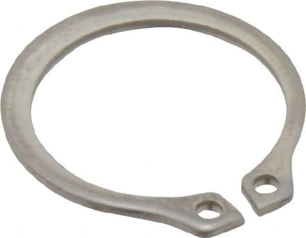 Rotor Clip - 14.94mm Groove Diam, 5/8" Shaft Diam, Passivated Stainless Steel, Snap External Retaining Rings - 0.039" Groove Width, 0.018" Groove Depth, 0.035" Ring Thickness, Grade 15-7 Grade 632 - Americas Industrial Supply