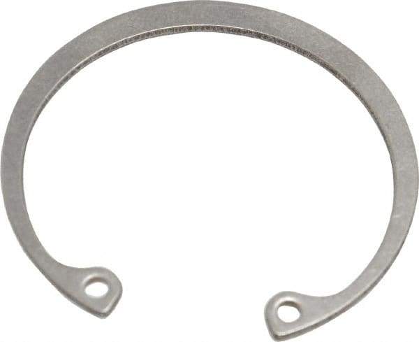 Rotor Clip - 0.05" Thick, Passivated Finish, Stainless Steel Snap Internal Retaining Ring - 0.056" Groove Width, 0.043" Groove Depth, 1.461" Groove Diam, Grade 15-7 Grade 632 - Americas Industrial Supply