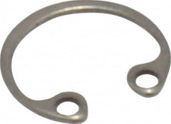 Rotor Clip - 0.015" Thick, Passivated Finish, Stainless Steel Snap Internal Retaining Ring - 0.02" Groove Width, 0.009" Groove Depth, 0.268" Groove Diam, Grade 15-7 Grade 632 - Americas Industrial Supply