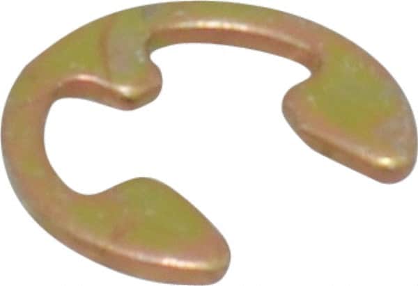 Rotor Clip - 3.73mm Groove Diam, 3/16" Shaft Diam, Cadmium-Plated Steel, E Style External Retaining Rings - 0.029" Groove Width, 0.02" Groove Depth, 0.025" Ring Thickness, Grade 1060-1090 - Americas Industrial Supply