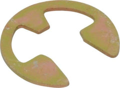 Rotor Clip - 5.33mm Groove Diam, 1/4" Shaft Diam, Cadmium-Plated Steel, E Style External Retaining Rings - 0.029" Groove Width, 0.02" Groove Depth, 0.025" Ring Thickness, Grade 1060-1090 - Americas Industrial Supply