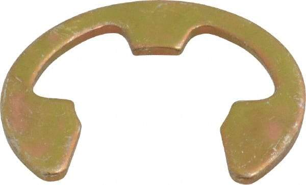 Rotor Clip - 14.73mm Groove Diam, 3/4" Shaft Diam, Cadmium-Plated Steel, E Style External Retaining Rings - 0.056" Groove Width, 0.085" Groove Depth, 0.05" Ring Thickness, Grade 1060-1090 - Americas Industrial Supply