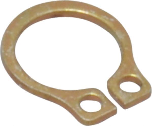 Rotor Clip - 5.84mm Groove Diam, 1/4" Shaft Diam, Cadmium-Plated Steel, Snap External Retaining Rings - 0.029" Groove Width, 0.01" Groove Depth, 0.025" Ring Thickness, Grade 1060-1090 - Americas Industrial Supply