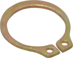 Rotor Clip - 11.89mm Groove Diam, 1/2" Shaft Diam, Cadmium-Plated Steel, Snap External Retaining Rings - 0.039" Groove Width, 0.016" Groove Depth, 0.035" Ring Thickness, Grade 1060-1090 - Americas Industrial Supply