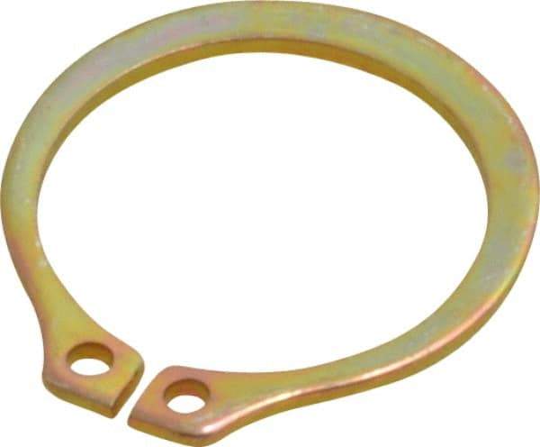 Rotor Clip - 14.94mm Groove Diam, 5/8" Shaft Diam, Cadmium-Plated Steel, Snap External Retaining Rings - 0.039" Groove Width, 0.018" Groove Depth, 0.035" Ring Thickness, Grade 1060-1090 - Americas Industrial Supply