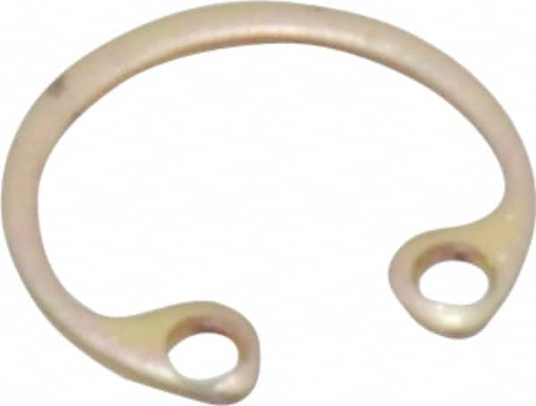 Rotor Clip - 0.015" Thick, Cadmium-Plated Finish, Steel Snap Internal Retaining Ring - 0.02" Groove Width, 0.009" Groove Depth, 0.268" Groove Diam, Grade 1060-1090 - Americas Industrial Supply
