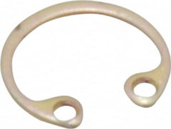 Rotor Clip - 0.015" Thick, Cadmium-Plated Finish, Steel Snap Internal Retaining Ring - 0.02" Groove Width, 0.009" Groove Depth, 0.268" Groove Diam, Grade 1060-1090 - Americas Industrial Supply