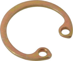 Rotor Clip - 0.025" Thick, Cadmium-Plated Finish, Steel Snap Internal Retaining Ring - 0.029" Groove Width, 0.011" Groove Depth, 0.397" Groove Diam, Grade 1060-1090 - Americas Industrial Supply