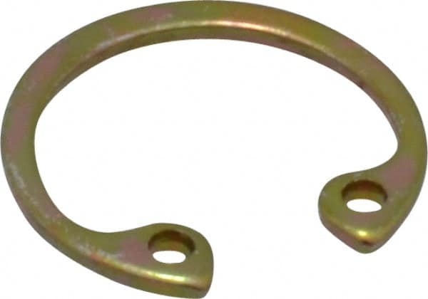 Rotor Clip - 0.035" Thick, Cadmium-Plated Finish, Steel Snap Internal Retaining Ring - 0.039" Groove Width, 0.015" Groove Depth, 0.53" Groove Diam, Grade 1060-1090 - Americas Industrial Supply
