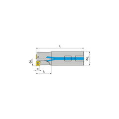 Indexable Square-Shoulder End Mill:  C490.40.R.04-12-B32-50,  32.0000'' Shank Dia,  Weldon Flat Shank Uses  4,  Normal Pressure,  112.00 mm OAL