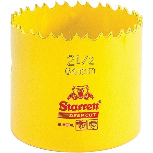 Starrett - 2-1/2" Diam, 2" Cutting Depth, Hole Saw - High Speed Steel Saw, Toothed Edge - Americas Industrial Supply