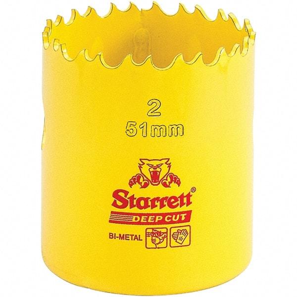 Starrett - 2" Diam, 2" Cutting Depth, Hole Saw - High Speed Steel Saw, Toothed Edge - Americas Industrial Supply