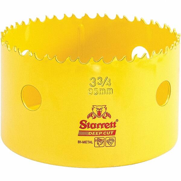 Starrett - 3-3/4" Diam, 2" Cutting Depth, Hole Saw - High Speed Steel Saw, Toothed Edge - Americas Industrial Supply