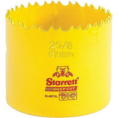Starrett - 2-5/8" Diam, 2" Cutting Depth, Hole Saw - High Speed Steel Saw, Toothed Edge - Americas Industrial Supply