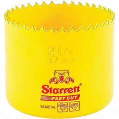 Starrett - 2-1/4" Diam, 1-5/8" Cutting Depth, Hole Saw - High Speed Steel Saw, Toothed Edge - Americas Industrial Supply