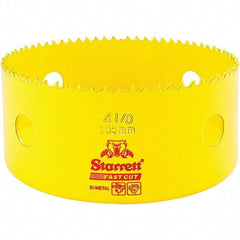 Starrett - 4-1/8" Diam, 1-5/8" Cutting Depth, Hole Saw - High Speed Steel Saw, Toothed Edge - Americas Industrial Supply