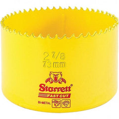 Starrett - 2-7/8" Diam, 1-5/8" Cutting Depth, Hole Saw - High Speed Steel Saw, Toothed Edge - Americas Industrial Supply