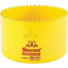 Starrett - 3" Diam, 1-5/8" Cutting Depth, Hole Saw - High Speed Steel Saw, Toothed Edge - Americas Industrial Supply