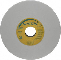 Norton - 7" Diam x 1-1/4" Hole x 1/2" Thick, K Hardness, 120 Grit Surface Grinding Wheel - Aluminum Oxide, Type 1, Fine Grade, 3,600 Max RPM, Vitrified Bond, No Recess - Americas Industrial Supply