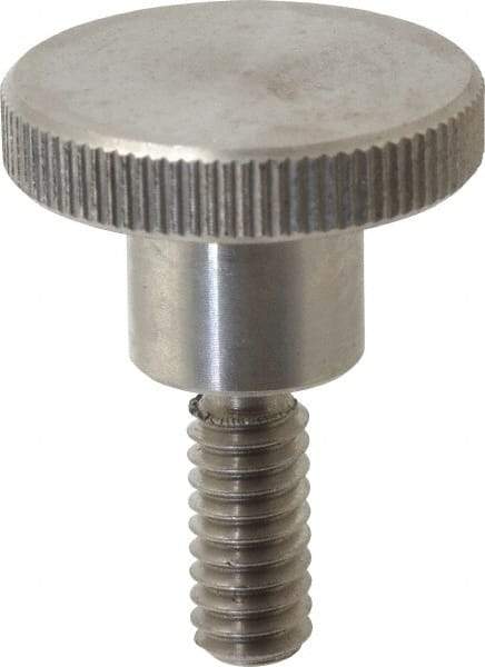 KIPP - 24mm Head, Knurled Knob - Threaded Stem, Stainless Steel - Americas Industrial Supply