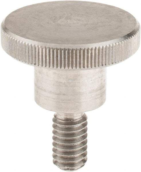 KIPP - 30mm Head, Knurled Knob - Threaded Stem, Stainless Steel - Americas Industrial Supply