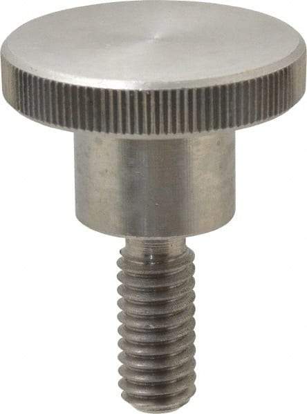 KIPP - 30mm Head, Knurled Knob - Threaded Stem, Stainless Steel - Americas Industrial Supply
